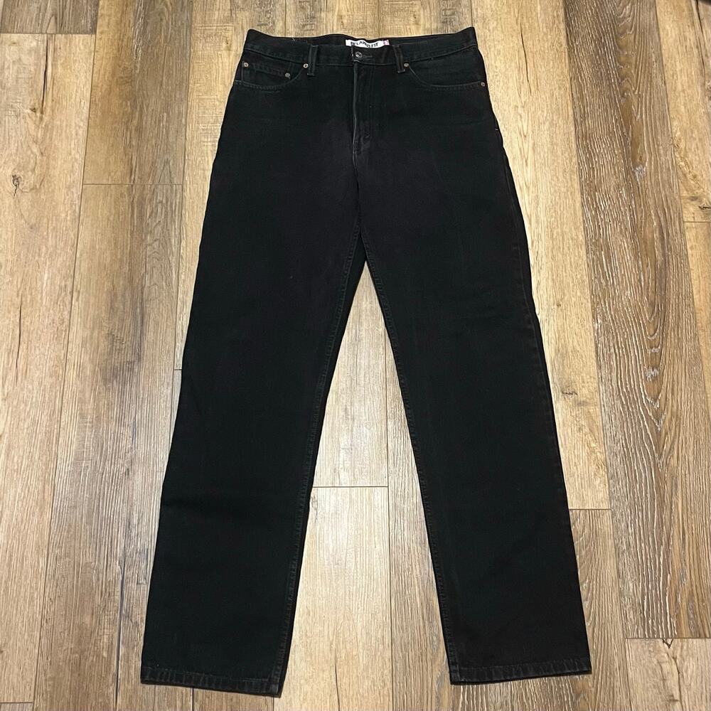 VTG Y2K Levi’s 550 Relaxed Fit Straight Leg Jeans Black Mens 34x36 Grunge Work - Picture 1 of 10